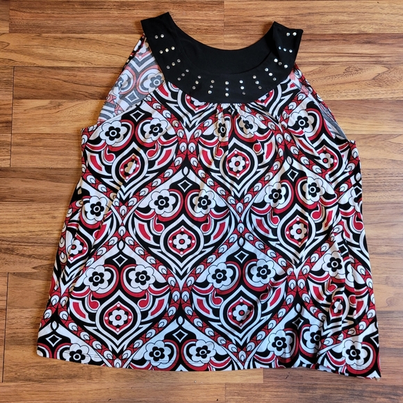 Studio 1940 Plus Size Sleeveless Blouse 22 24 - Picture 2 of 4